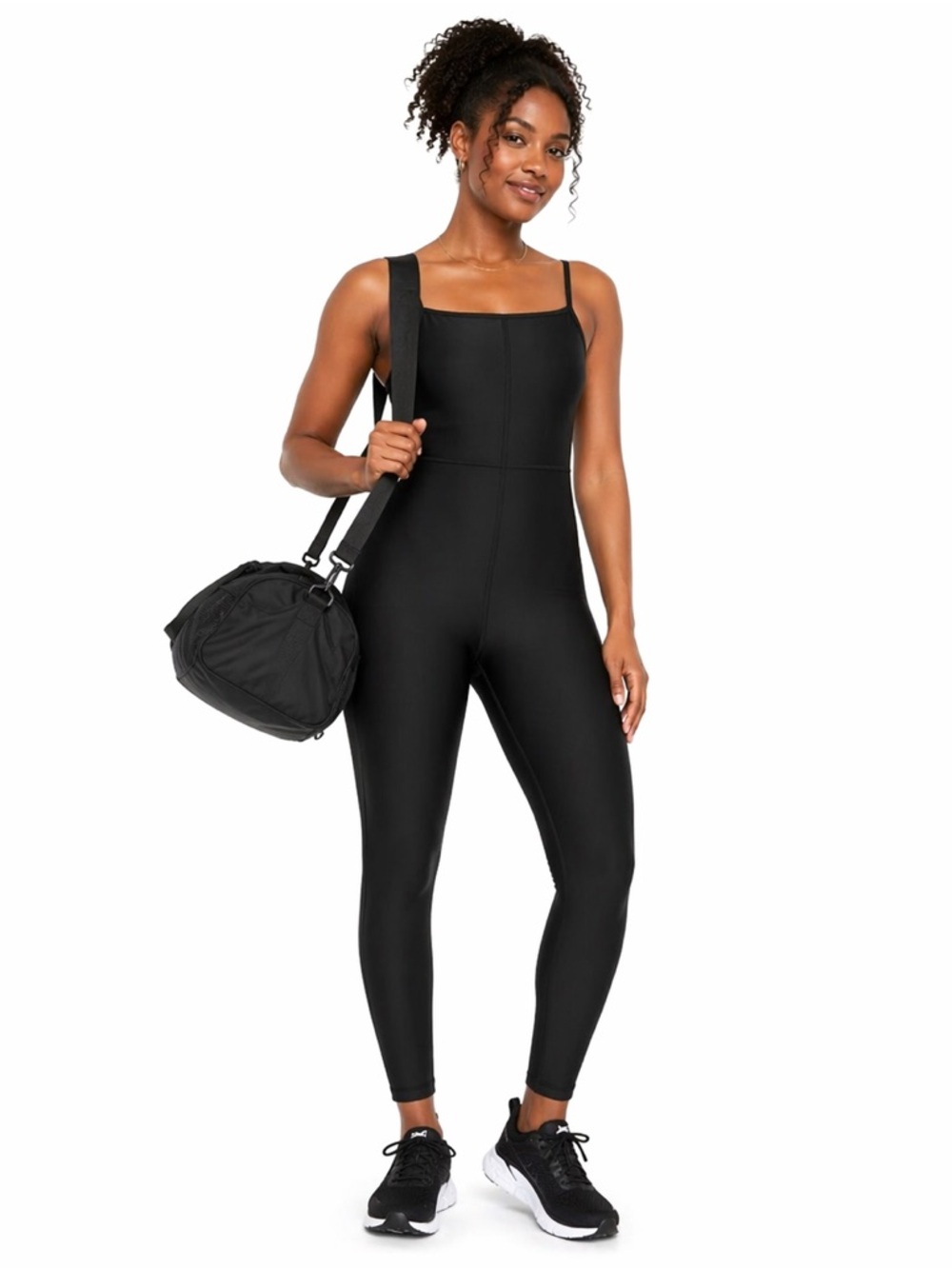Old Navy Women’s Powersoft Go Dry Classic Black Athletic Jumpsuit Size L Petite